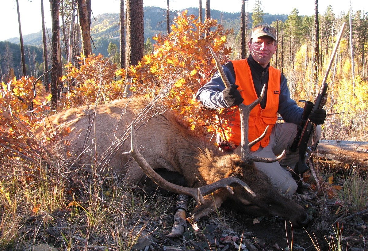 David Lien with a bull elk