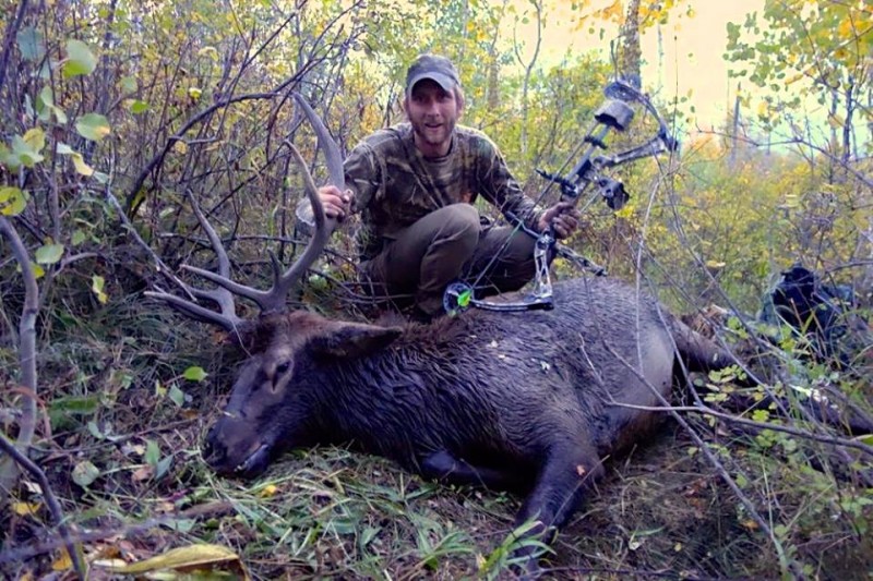 Hunter with a public land elk