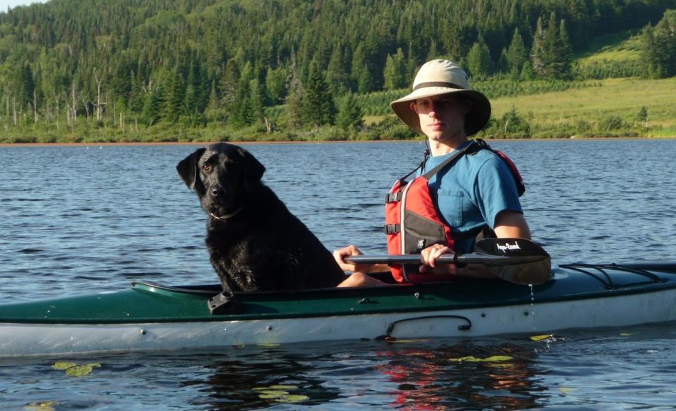 Tovar Cerulli Kayaking with his dog