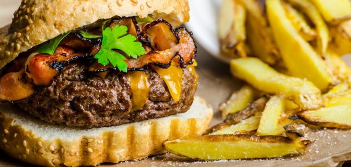 Venison Bacon Cheese Burger