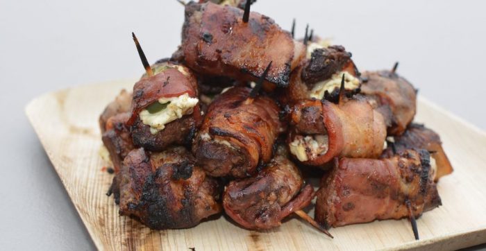 Bacon wrapped jalapeno deer poppers