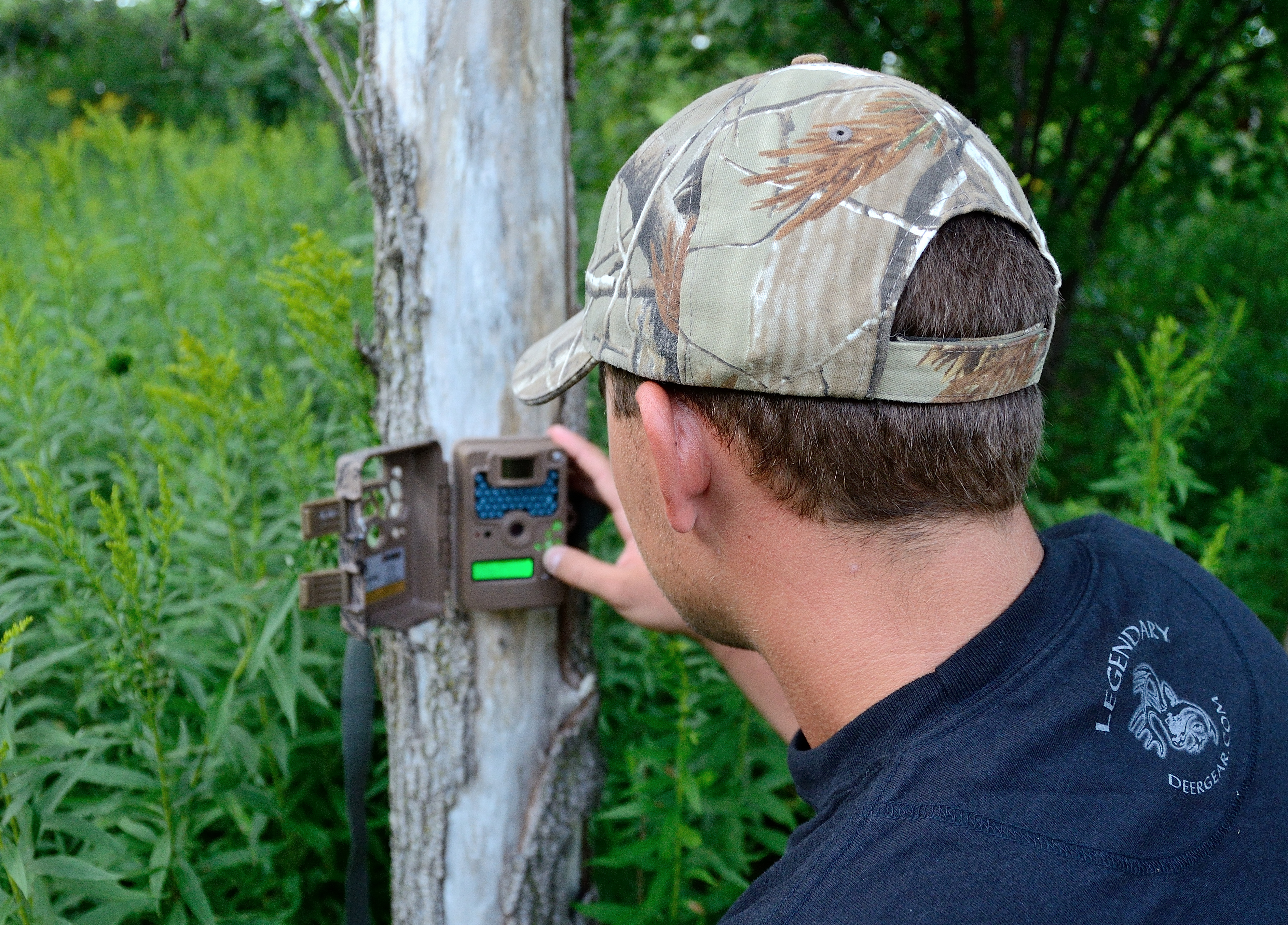 Hunter Using Trail Camera