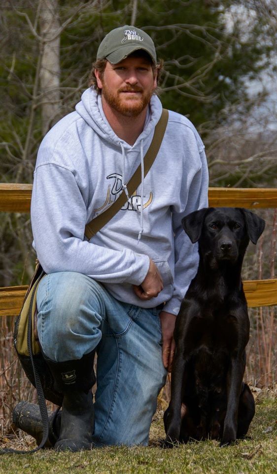 Jeremy Moore with Shed Dog