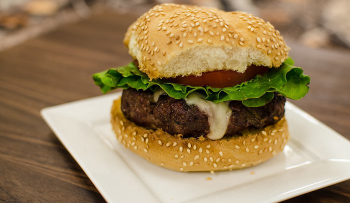 Mushroom Swiss Venison Burger