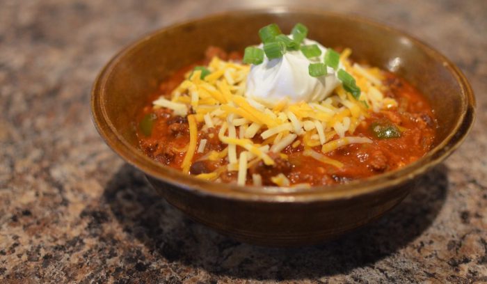 Bowl of Deer Camp Venison Chili