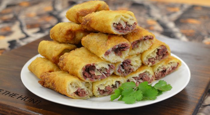 Corned Venison Reuben Rolls