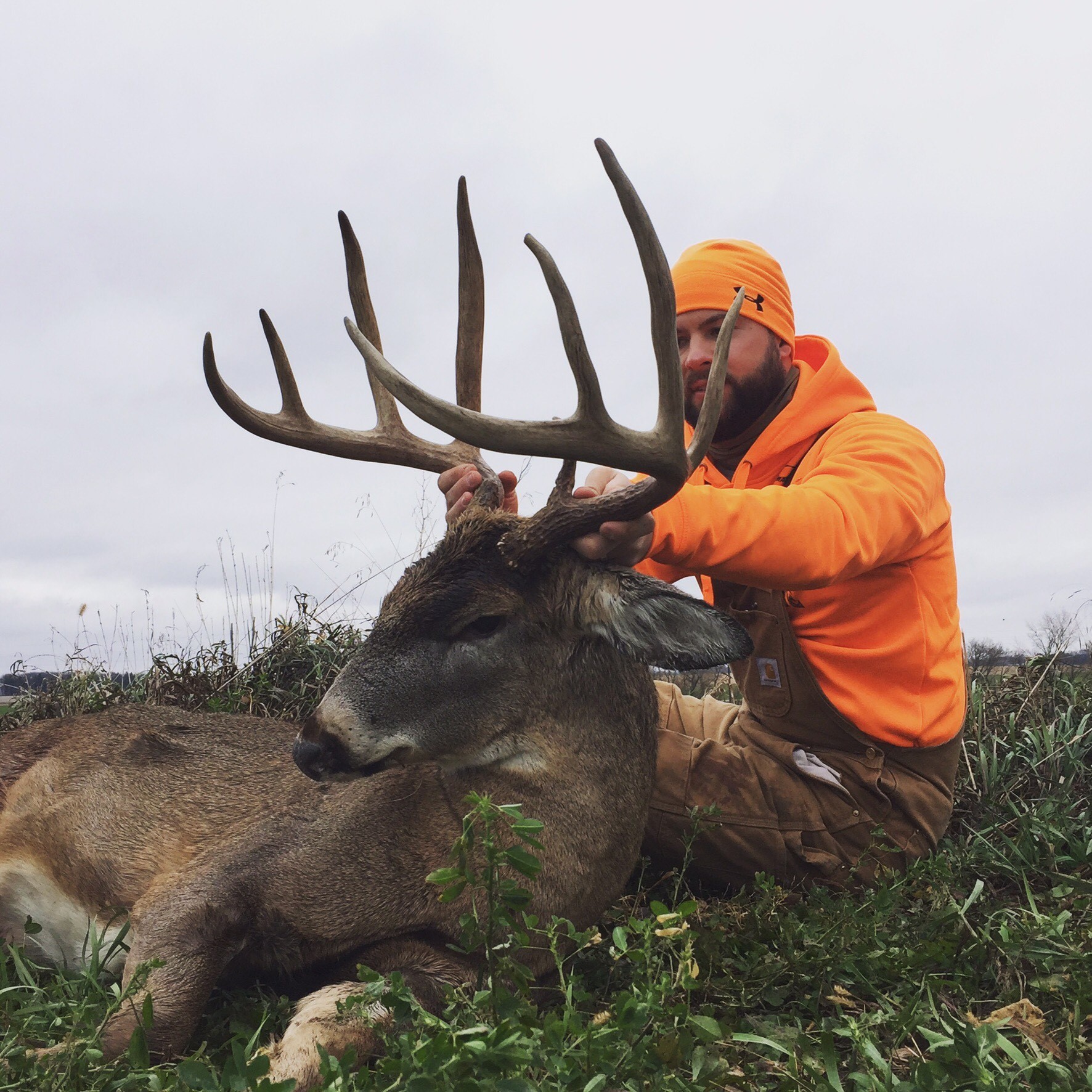 Wisconsin deer hunter with a big buck