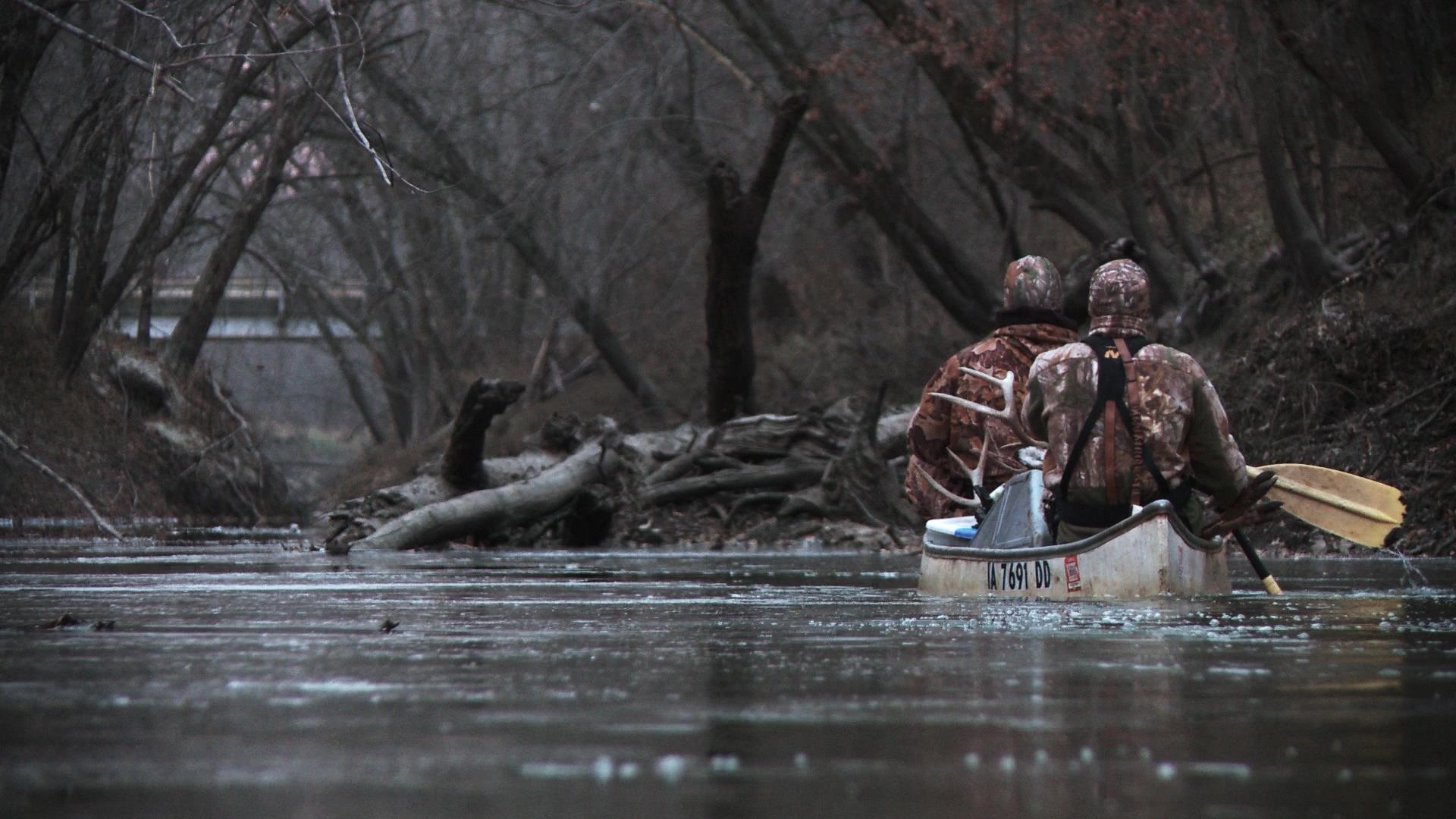 hunters use a canoe to access unpressured public hunting land