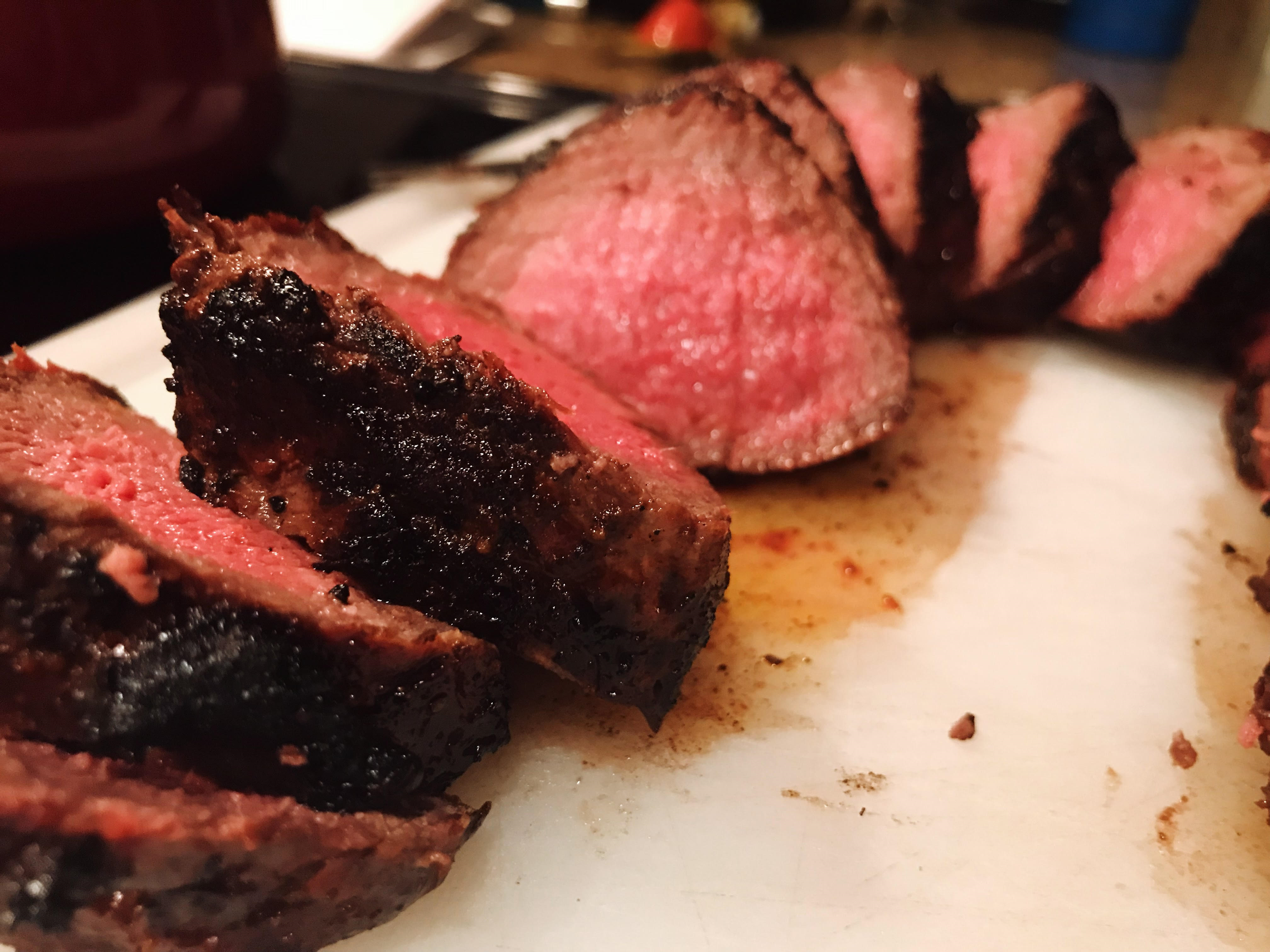 perfectly grilled venison backstrap